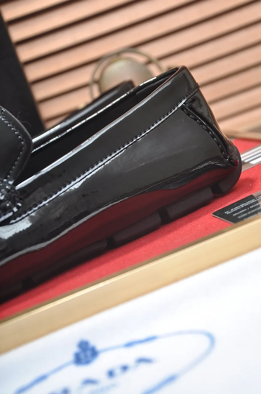 Men's Men's Shoes💰420💶【PRADA】 (High-end Niuli) New 🍀PRADA - Prada Doudou Shoes! Made of imported original cowhide, the inner top layer is comfortable cowhide lining! Original wear-resistant rubber outsole! High quality products! Code number 38-45 (45 customized)
